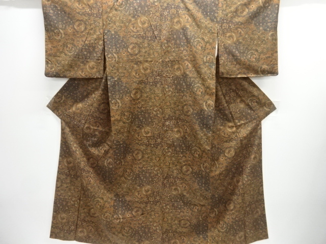 JAPANESE KIMONO / TSUMUGI / BIRD & FLOWER SARASA